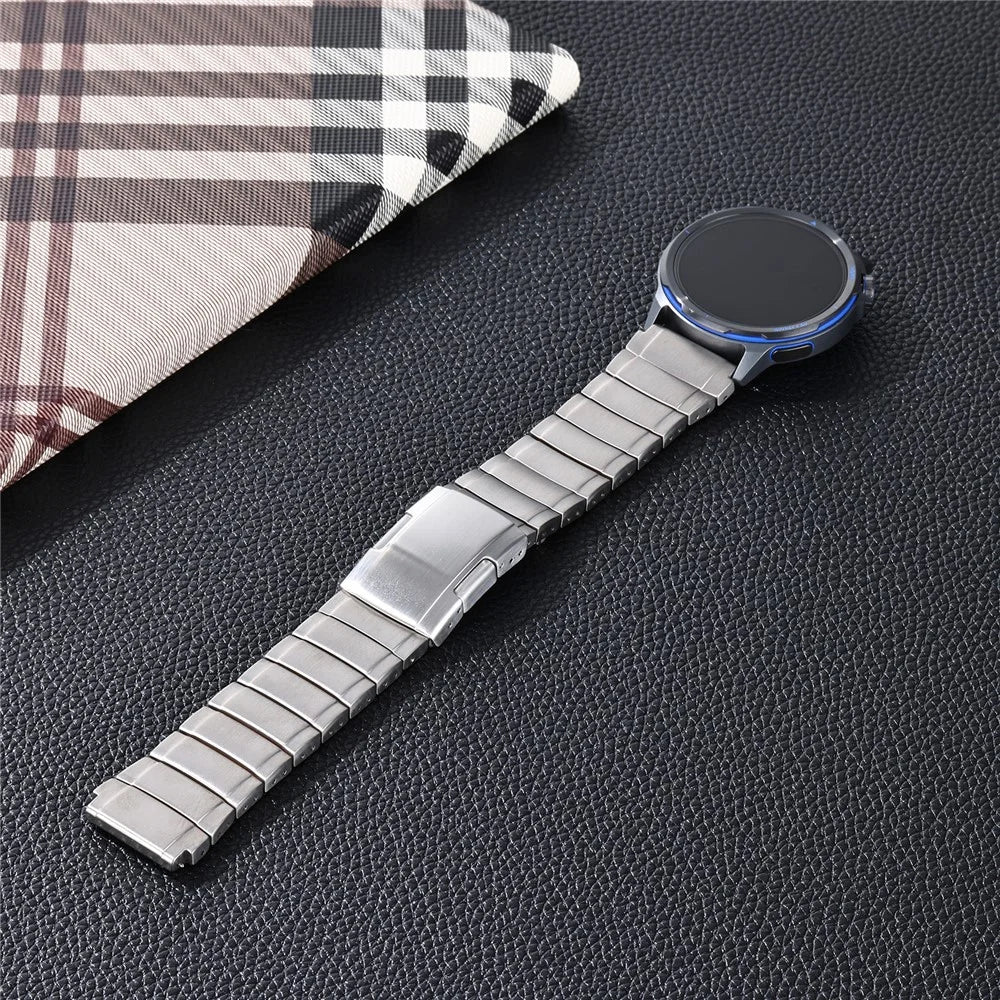 22mm Titanium Alloy + Silicone Band for Oppo Watch X3 / Watch X2 / Watch X / Watch 4 Pro / OnePlus 2 Quick Fit Metal Watch Strap - Silver - 4
