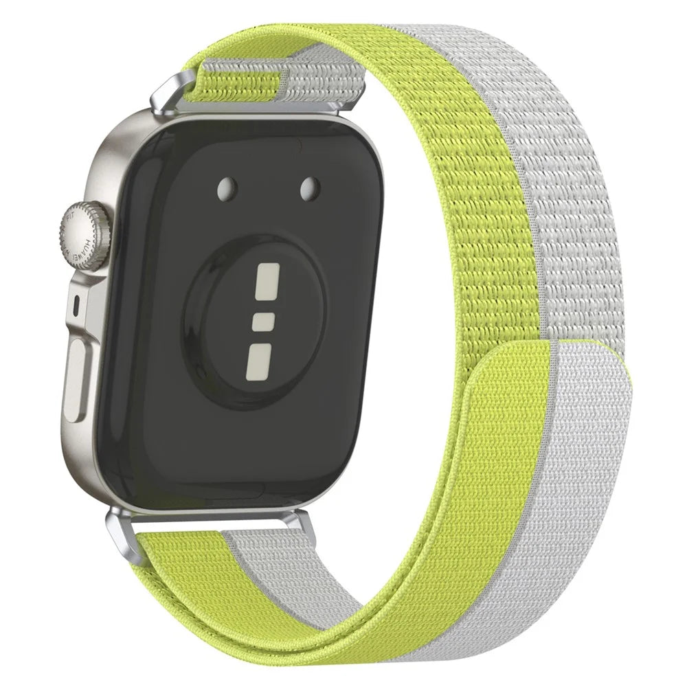 Strap for Huawei Watch Fit 5 Pro / 5 / 4 Pro / 4 / 3 Nylon Sport Band Magic Tape Breathable Wristband with Metal Connector - Yellow - 1
