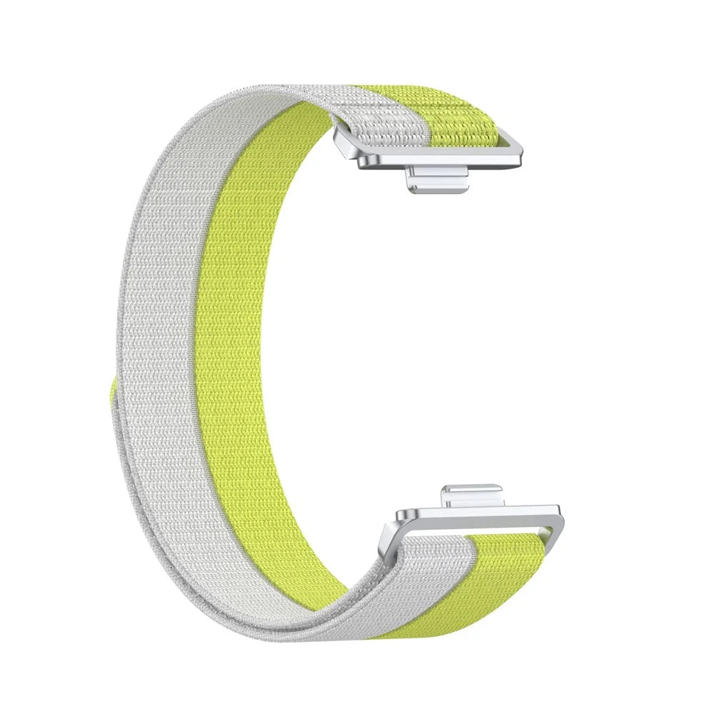 Strap for Huawei Watch Fit 5 Pro / 5 / 4 Pro / 4 / 3 Nylon Sport Band Magic Tape Breathable Wristband with Metal Connector - Yellow - 2