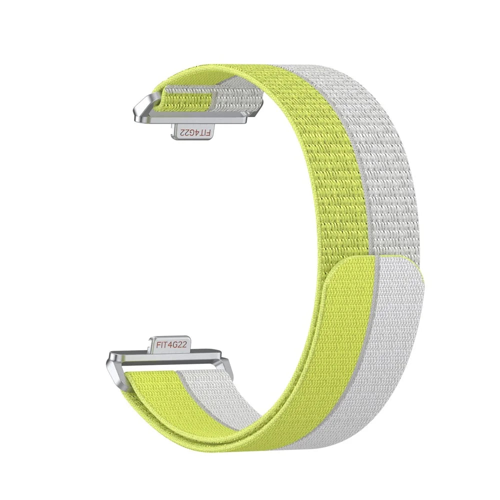 Strap for Huawei Watch Fit 5 Pro / 5 / 4 Pro / 4 / 3 Nylon Sport Band Magic Tape Breathable Wristband with Metal Connector - Yellow - 3
