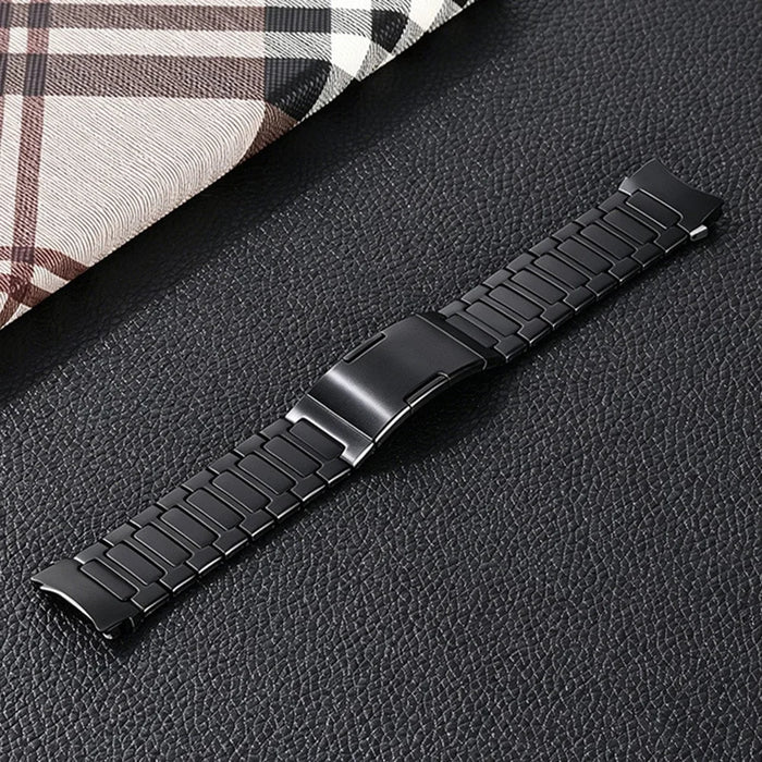 For Huawei Watch GT Runner 2 Titanium Alloy Watch Band Adjustable Metal Strap Replacement - Black - 1