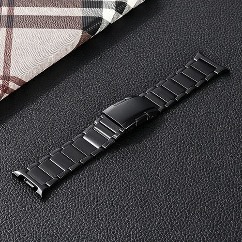 Titanium Alloy Strap for Samsung Galaxy Watch8 Classic 46mm / Watch8 44mm / 40mm Metal Watch Band with Turtle Shell Buckle - Black - 1