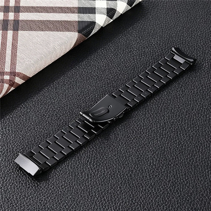 For Xiaomi Watch 5 Stainless Steel Strap Metal Band Three-Bead Flat Buckle Replacement Wristband - Black - 2