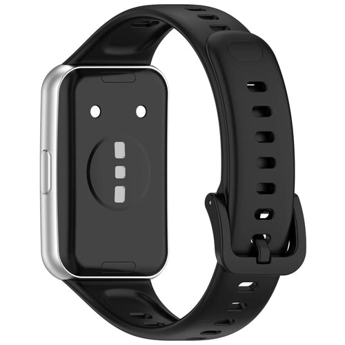 Silicone Strap for Huawei Band 11 Pro NFC  /  11 NFC  /  11 Pro  /  11 Soft Sports Replacement Wristband - Black - 1