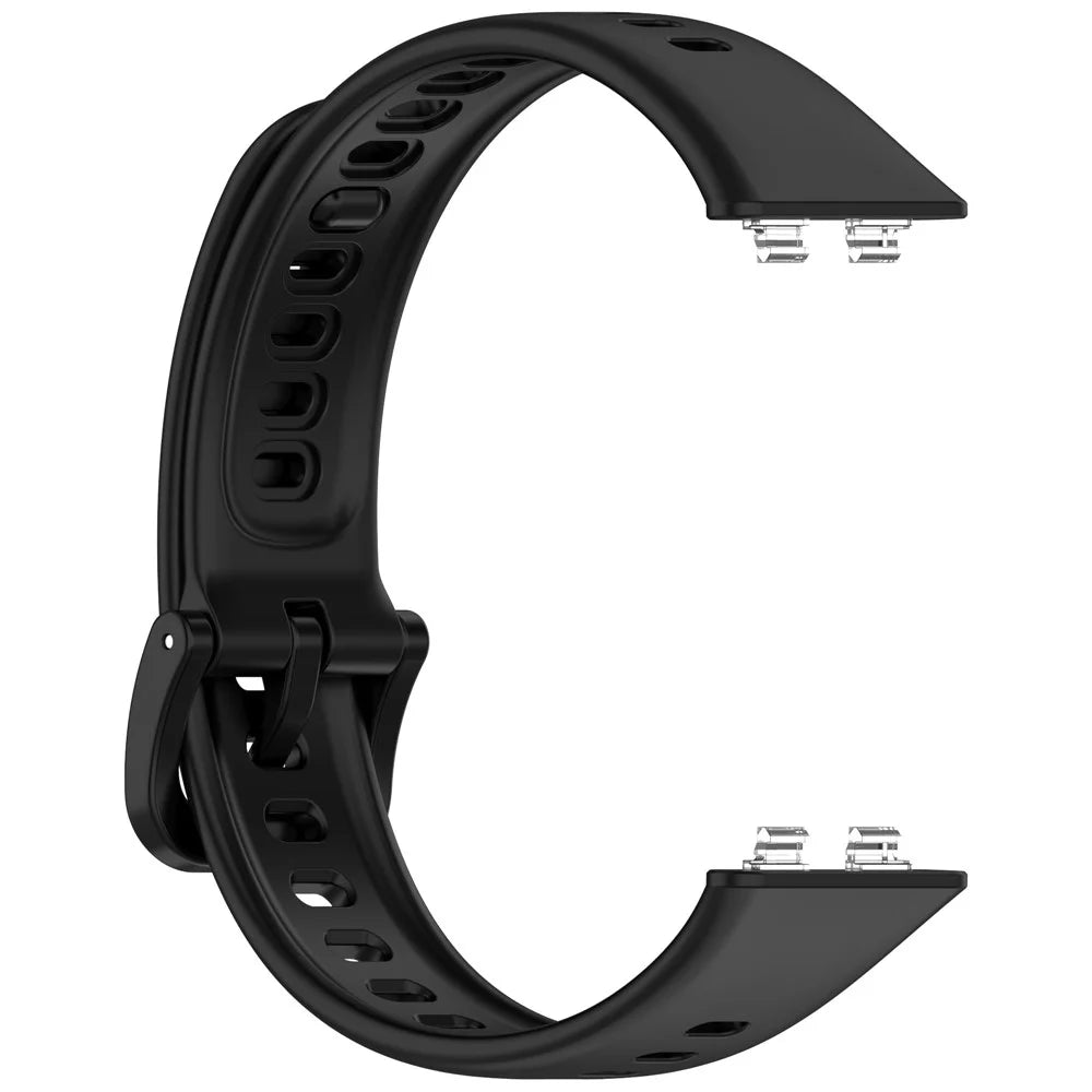 Silicone Strap for Huawei Band 11 Pro NFC  /  11 NFC  /  11 Pro  /  11 Soft Sports Replacement Wristband - Black - 3