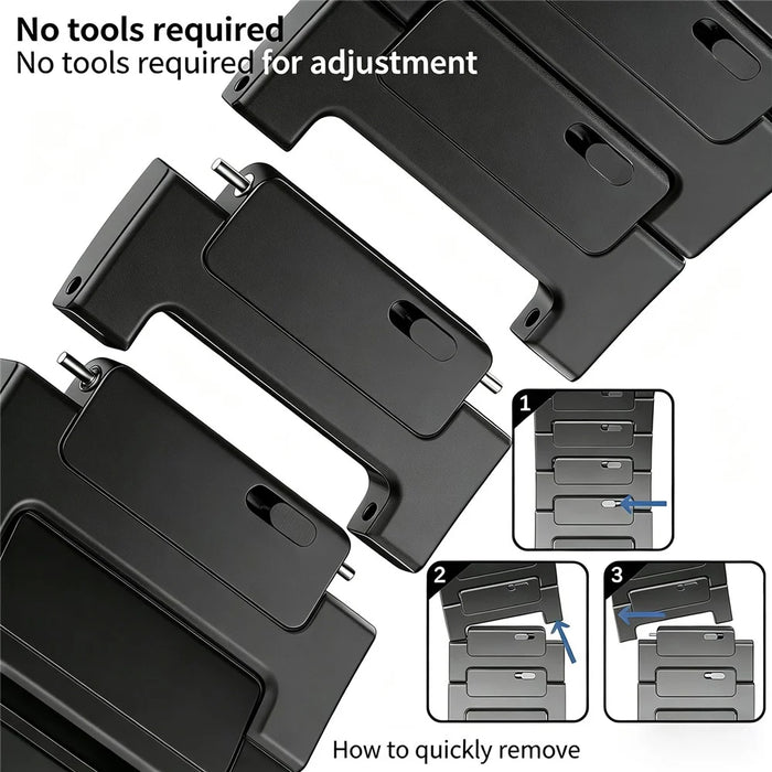 Titanium Alloy Band for Apple Watch Ultra 3 2 1 49mm  /  Series 11 10 46mm  /  9 8 7 45mm  /  SE3 SE2 SE 6 5 4 44mm  /  3 2 1 42mm 3-Bead Watch Strap with Magnetic Buckle - Black - 5