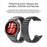 For Huawei Watch GT Runner 2 Silicone + Titanium Alloy Dual Color Watch Strap with Folding Buckle - Black - 4
