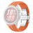 For Huawei Watch GT Runner 2 Textured Silicone Band with Folding Buckle Replacement Wristband - Orange - 1