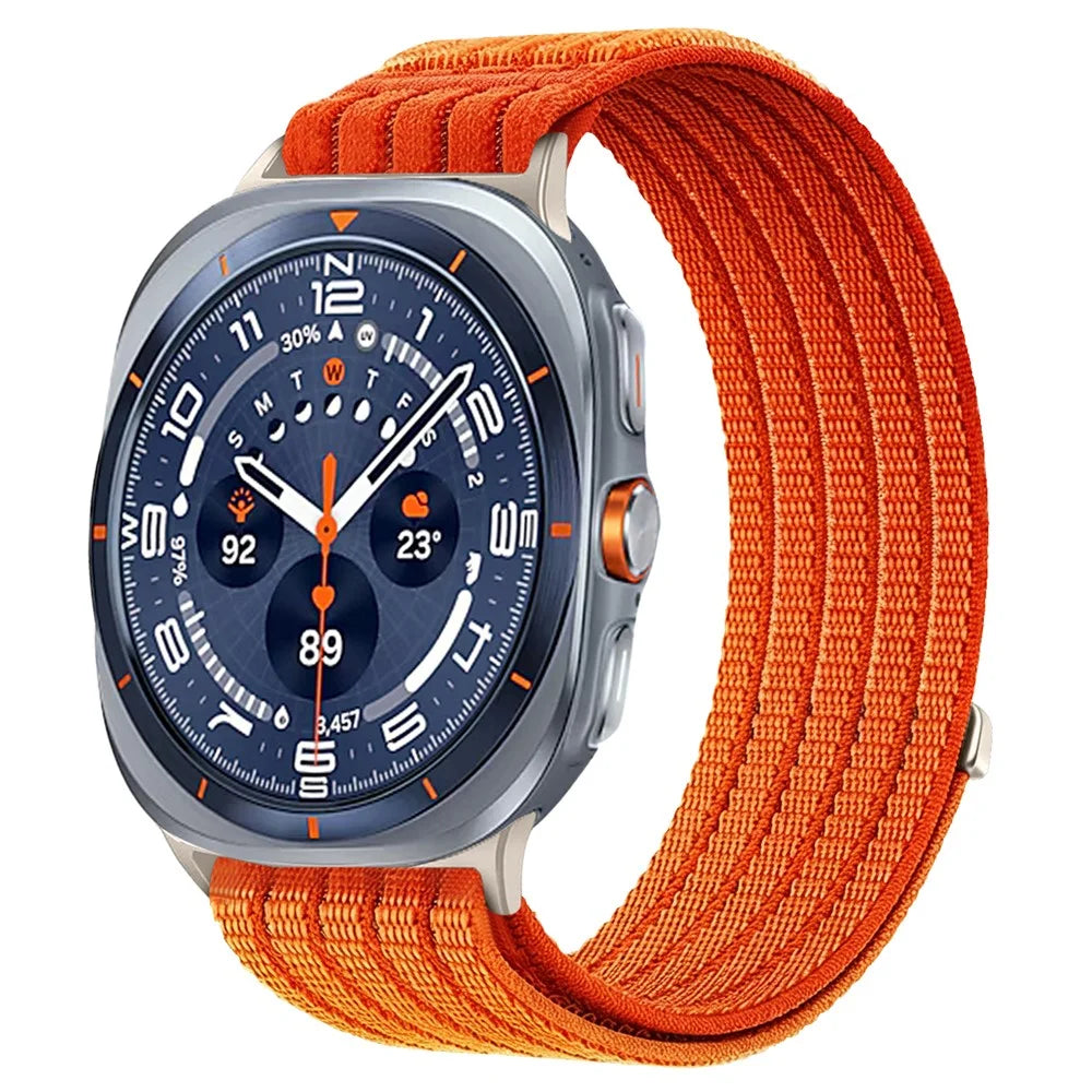 For Samsung Galaxy Watch Ultra2 47mm / Watch Ultra (2025) 47mm / Watch Ultra 47mm Nylon Breathable Woven Band Replacement Wristband - Orange - 2