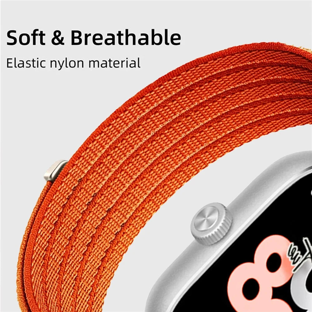 Strap for Xiaomi Smart Band 10 Pro / 9 Pro / 8 Pro / Redmi Watch 6 / 5 / 4 Nylon Breathable Woven Band Replacement Wristband - Orange - 4