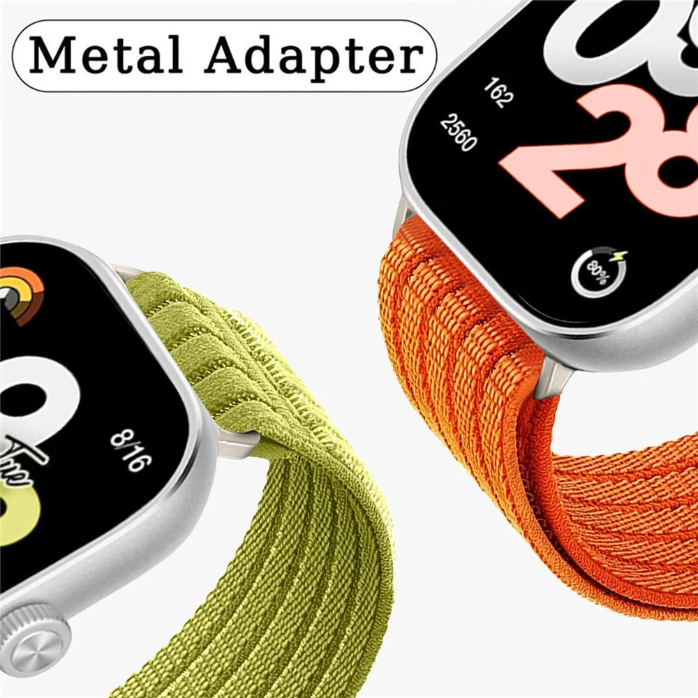 Strap for Xiaomi Smart Band 10 Pro / 9 Pro / 8 Pro / Redmi Watch 6 / 5 / 4 Nylon Breathable Woven Band Replacement Wristband - Orange - 5