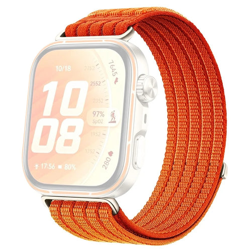 Strap for Huawei Watch Fit 5 Pro / Fit 5 / Fit 4 Pro / Fit 4 / Fit 3 Nylon Breathable Woven Band Replacement Wristband - Orange - 1