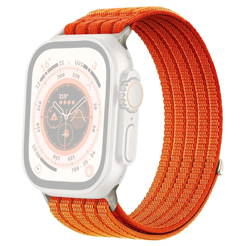 Strap for Apple Watch Ultra 3 2 1 49mm  /  Series 11 10 46mm  /  9 8 7 45mm  /  SE3 SE2 SE 6 5 4 44mm  /  3 2 1 42mm Nylon Breathable Woven Band Replacement Wristband - Orange - 1