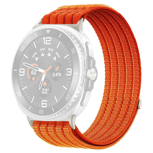 Strap for Samsung Galaxy Watch8 44mm / Watch8 40mm / Watch8 Classic 46mm Nylon Breathable Woven Band Replacement Wristband - Orange - 1