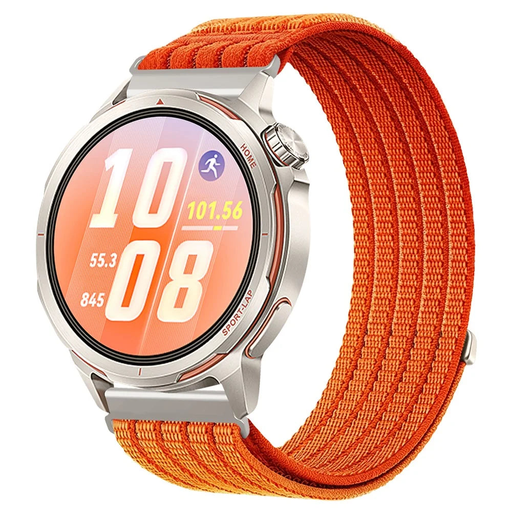 22mm Strap for Huawei Watch GT 6 46mm / GT 5 46mm / GT 5 Pro 46mm Nylon Breathable Woven Band Replacement Wristband - Orange - 2