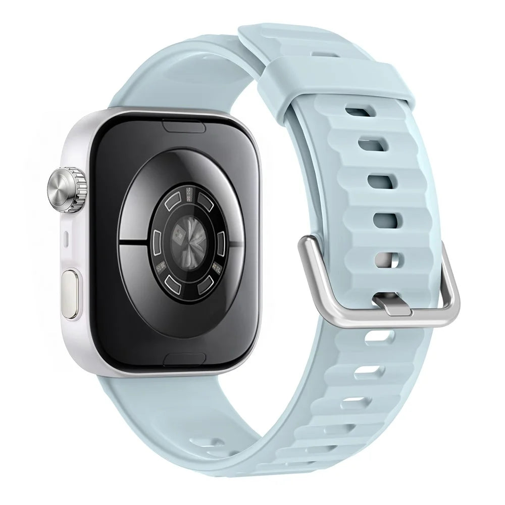 Silicone Strap for Huawei Watch Fit 5 Pro / Fit 5 / Fit 4 Pro / Fit 4 / Fit 3 Wave Texture Sports Replacement Wristband - Baby Blue - 1