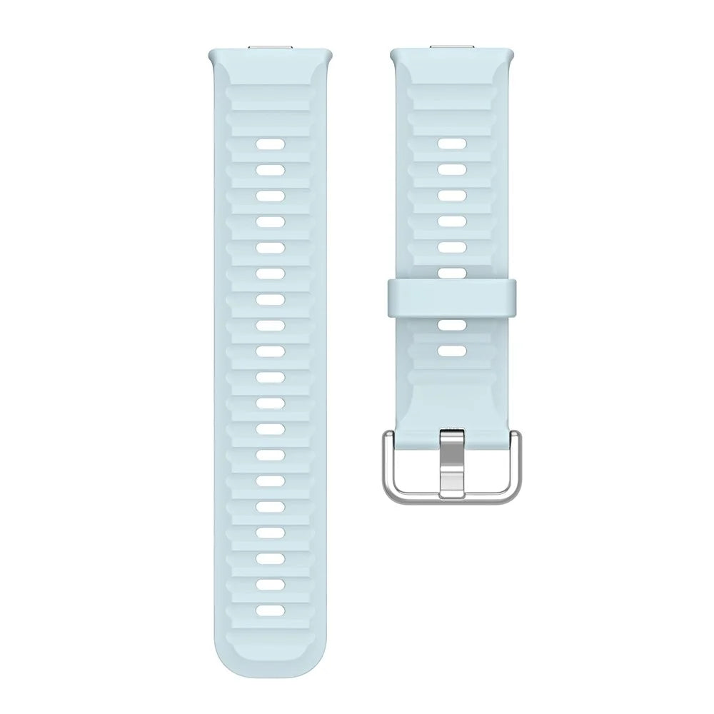 Silicone Strap for Huawei Watch Fit 5 Pro / Fit 5 / Fit 4 Pro / Fit 4 / Fit 3 Wave Texture Sports Replacement Wristband - Baby Blue - 4