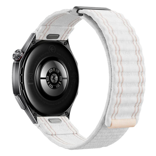 20mm Sports Loop Watch Strap for Samsung Galaxy Watch7 44mm / 40mm / Watch6 Classic 47mm / 43mm Wave Style Nylon Band - White - 1