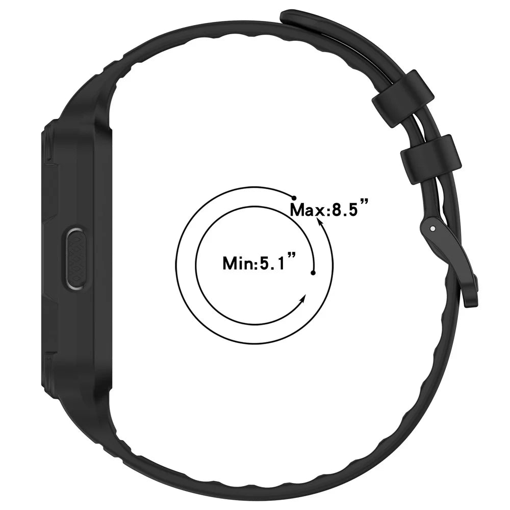 For Huawei Band 11 / Band 11 NFC Silicone Strap with Integrated Protective Case Adjustable Wristband - Orange - 7