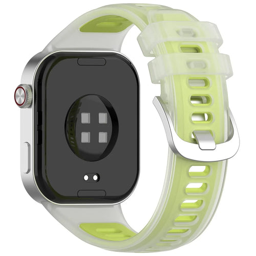 Strap for Xiaomi Smart Band 10 Pro / 9 Pro / 8 Pro / Redmi Watch 6 / 5 / 4 Jelly Translucent Silicone Sports Band Breathable Wristband - Transparent Lime - 1