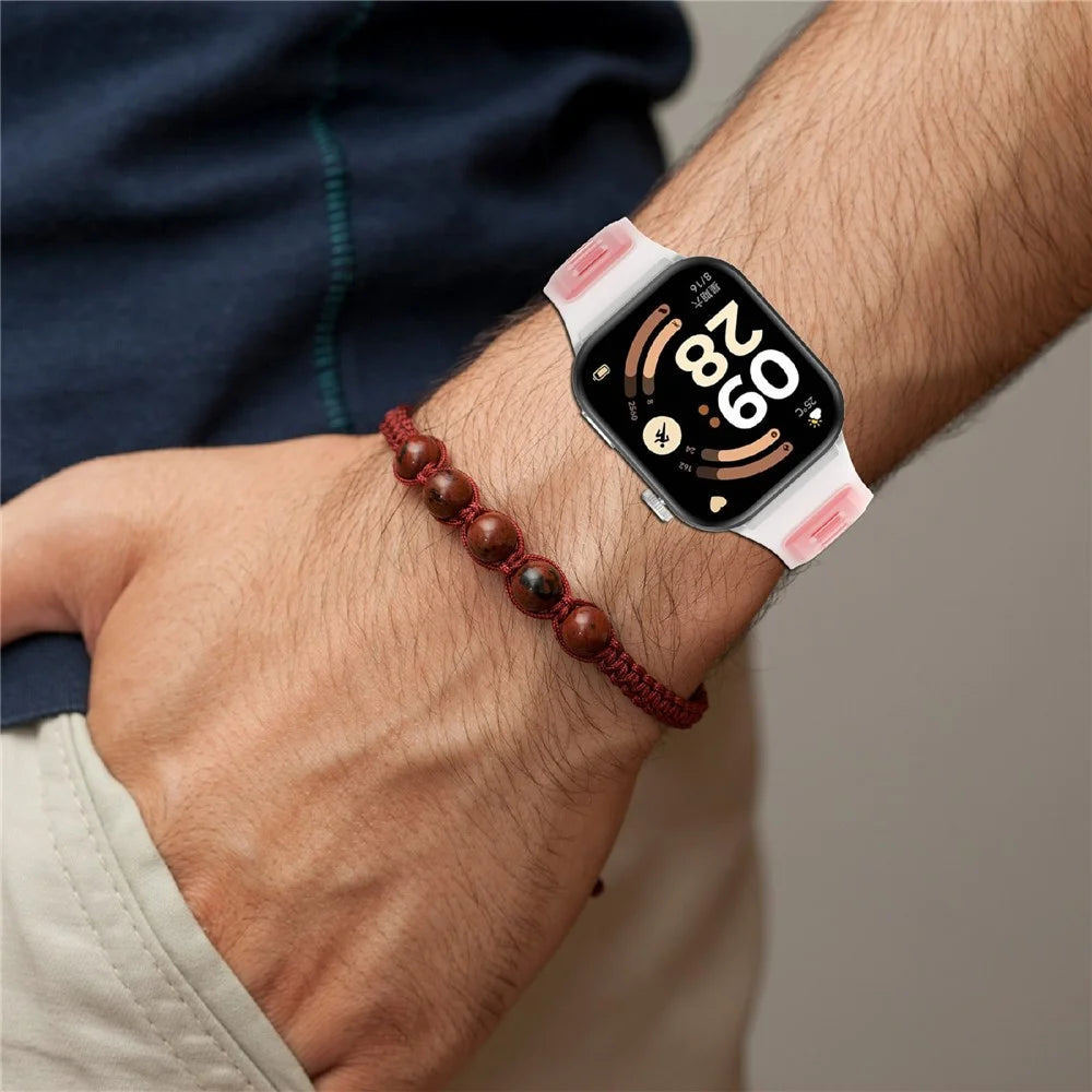 Strap for Xiaomi Smart Band 10 Pro / 9 Pro / 8 Pro / Redmi Watch 6 / 5 / 4 Jelly Translucent Silicone Sports Band Breathable Wristband - Transparent Lime - 7