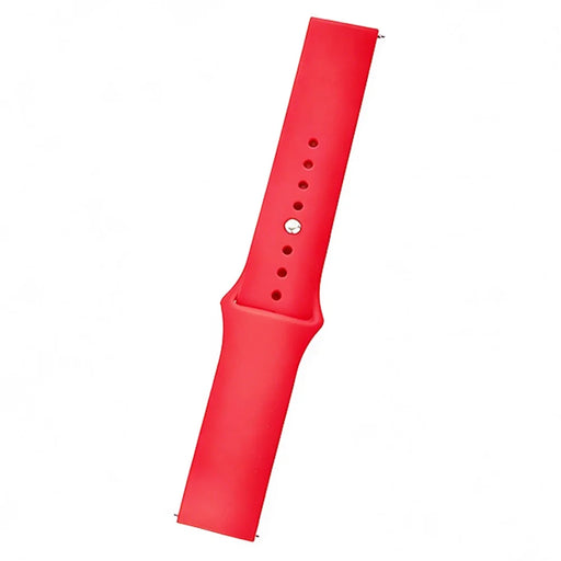 COTECi W42 Silicone Sport Band for Huawei Watch 2 / Watch GT 3 42mm / Samsung Galaxy Watch 42mm / Watch3 41mm / Honor Magic Watch 2 / Huami Amazfit GTS 2 / GTS 2 mini / GTS 2e , 20mm Replacement Strap - Red - 1