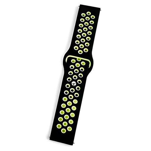 COTECI W43 Sport Strap for Huawei Watch 2 / Watch GT 3 42mm / Samsung Gear COTECI W43 Sport / Galaxy Watch 42mm , 20mm Dual Color Silicone Band - Black + Green - 1