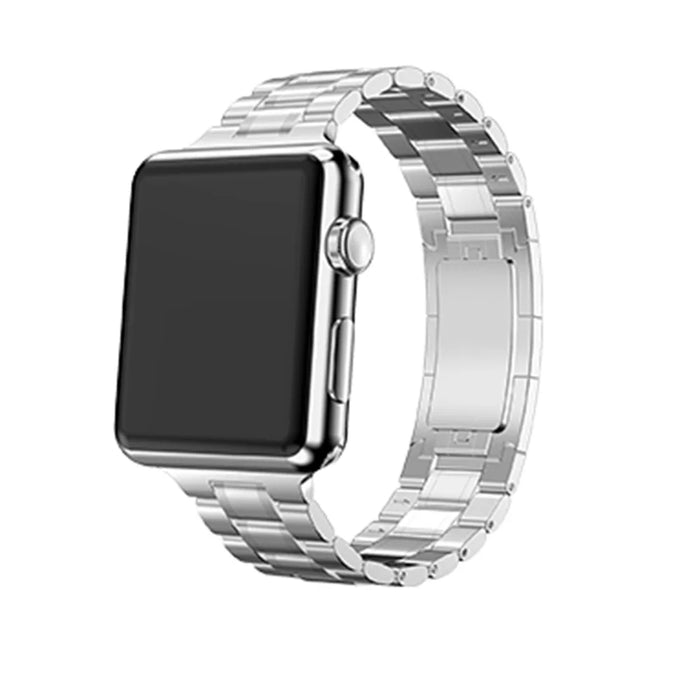 Metal Strap for Apple Watch Series 11 10 42mm / 9 8 7 41mm / SE3 SE2 SE 6 5 4 40mm / 3 2 1 38mm Five-Bead Stainless Steel Watch Band - Silver - 2