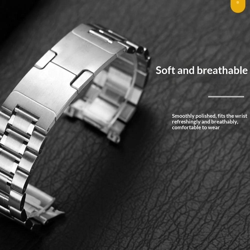 For Samsung Galaxy Watch 46mm Metal Strap Five-Bead Electroplated Stainless Steel Watch Band - Tarnish - 6