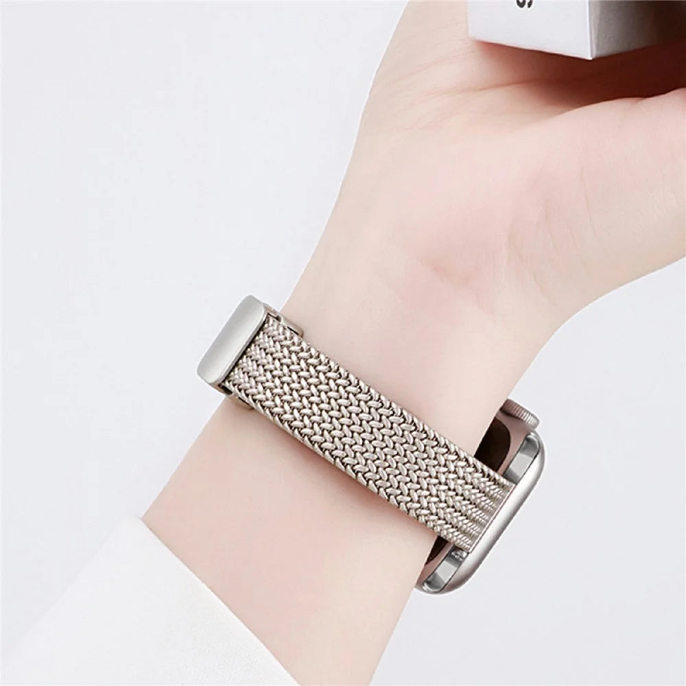 Magnetic Strap for Apple Watch Series 11 10 42mm / 9 8 7 41mm / SE3 SE2 SE 6 5 4 40mm / 3 2 1 38mm Stainless Steel Wristband - Starlight - 5