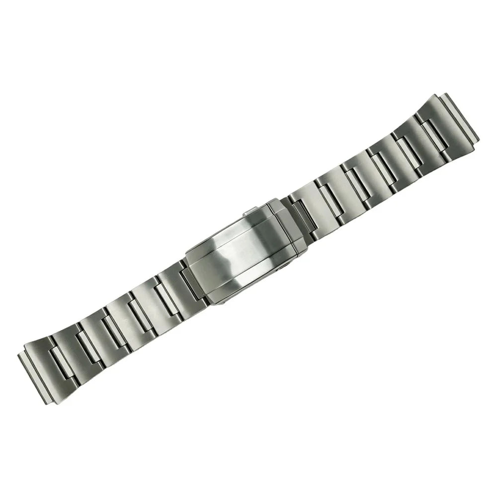 Watch Band for Oppo Watch X / X2 / X3 / Watch 4 Pro / OnePlus Watch 2 , 22mm Titanium Alloy Bamboo Link Strap with Telescopic Buckle - Silver - 1
