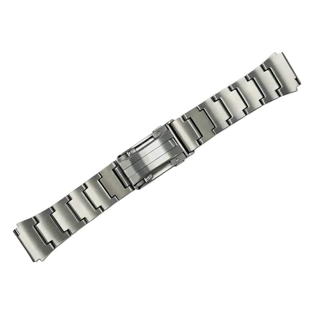 Watch Band for Oppo Watch X / X2 / X3 / Watch 4 Pro / OnePlus Watch 2 , 22mm Titanium Alloy Bamboo Link Strap with Telescopic Buckle - Silver - 2