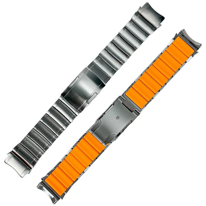 For Huawei Watch GT Runner 2 Metal Strap 22mm Titanium Alloy Watch Band with Turtle Shell Buckle - Silver - 1