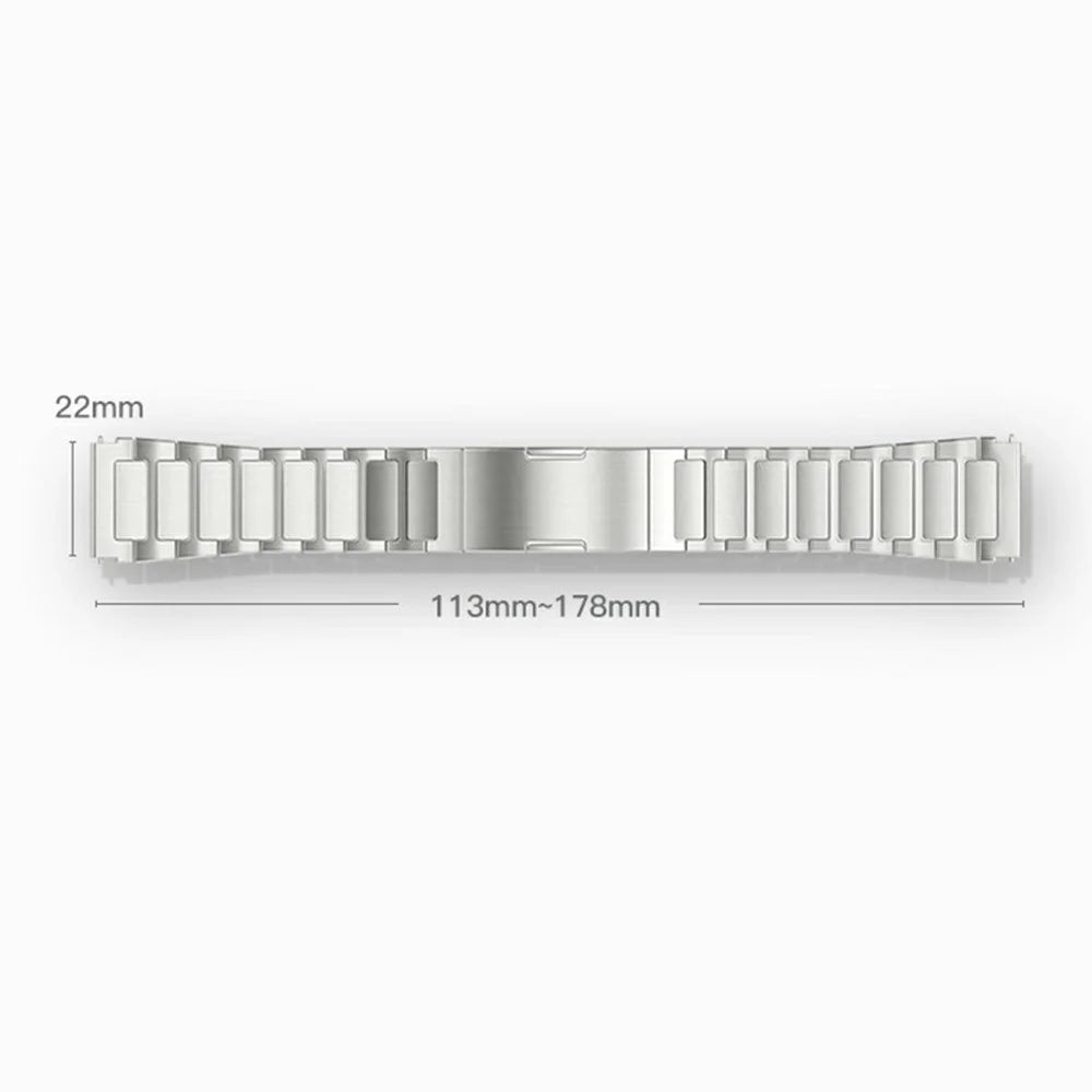 Stainless Steel Strap for Oppo Watch X / X2 / X3 / Watch 4 Pro / OnePlus Watch 2 Quick Release Metal Chain Band 22mm Wristband - Silver - 7