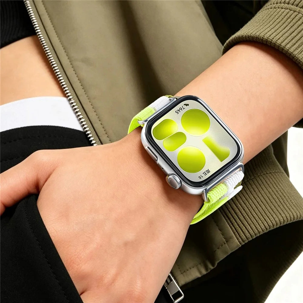 Nylon Strap for Huawei Watch Fit 5 Pro  /  5  /  4 Pro  /  4  /  3 Sport Loop Band Breathable Wristband - Green - 5