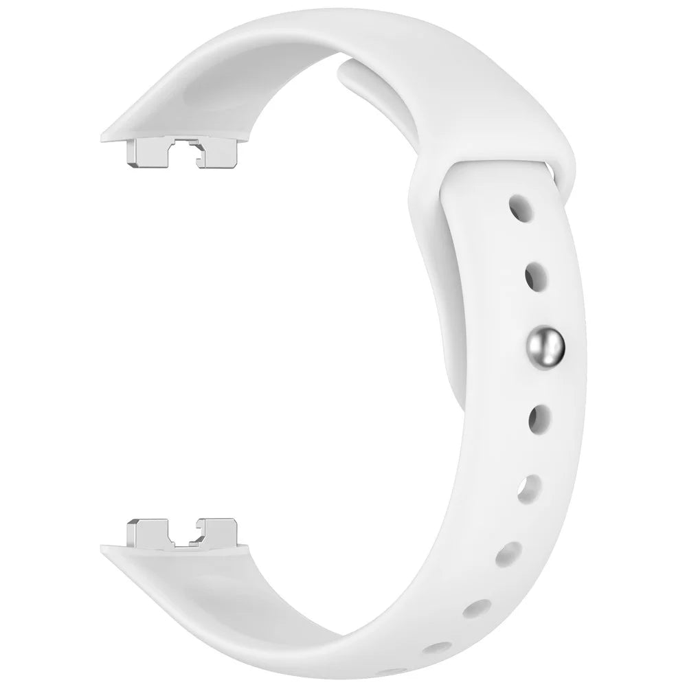 Smart Watch Band for Huawei Band 10 / 9 / 8 Reverse Buckle Silicone Strap - White - 3