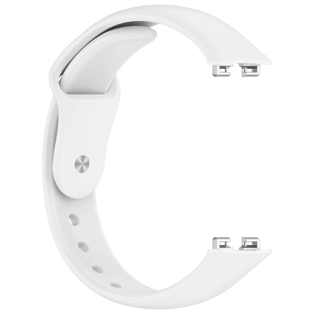 Smart Watch Band for Huawei Band 10 / 9 / 8 Reverse Buckle Silicone Strap - White - 4
