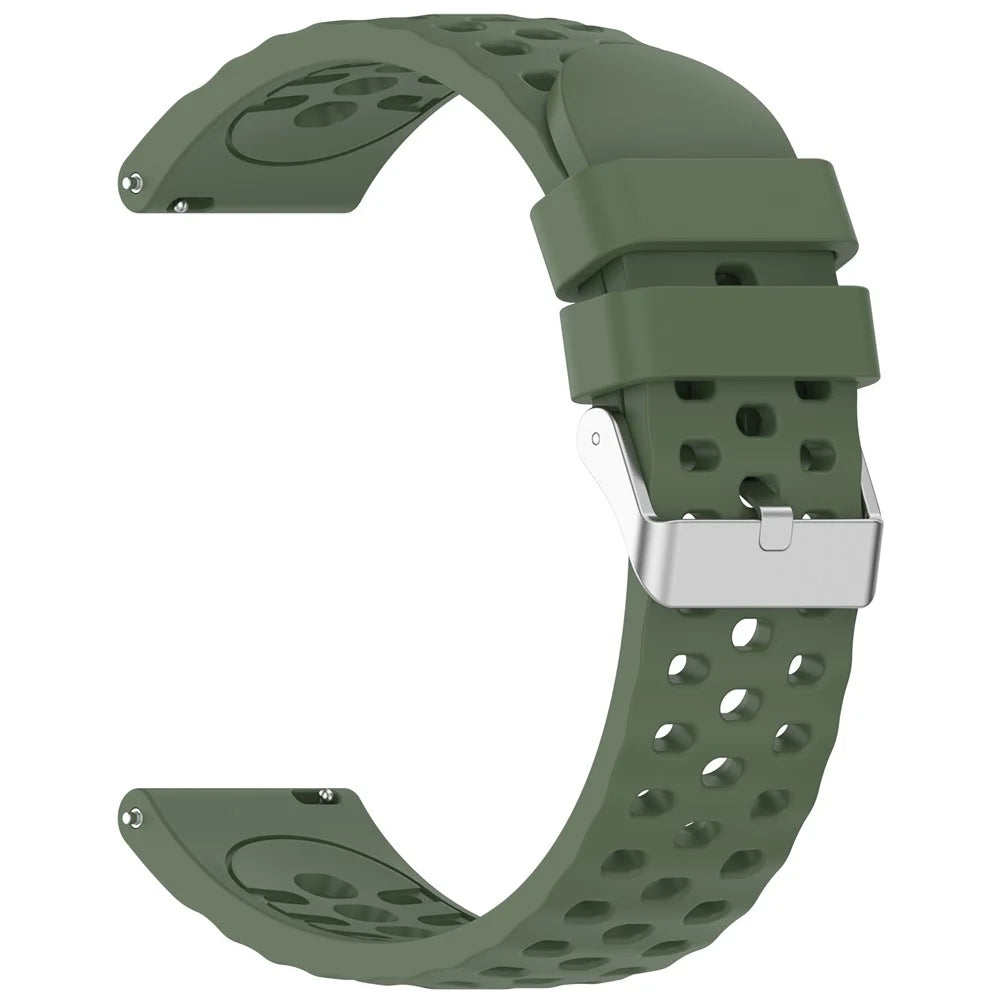 20mm Silicone Strap for Huami Amazfit Cheetah 2 Pro / Active 3 Premium / Active 2 Breathable Watch Band - Dark Green - 3