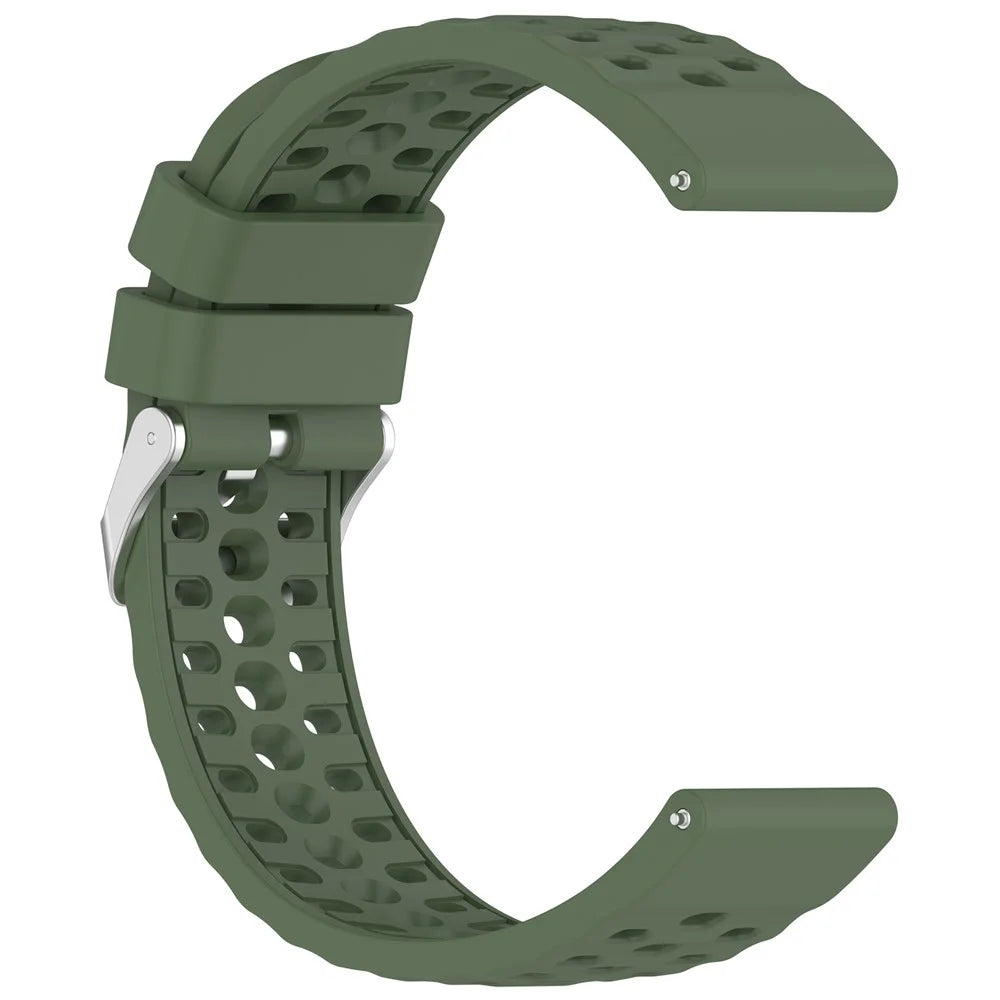 20mm Silicone Strap for Huami Amazfit Cheetah 2 Pro / Active 3 Premium / Active 2 Breathable Watch Band - Dark Green - 4