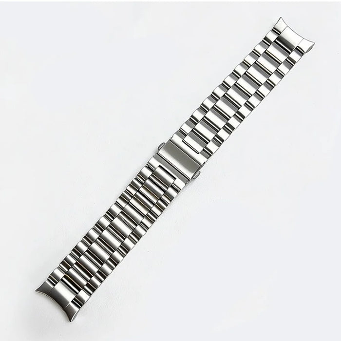 For Xiaomi Watch S5 Stainless Steel Strap Metal Band Three-Bead Flat Buckle Replacement Wristband - Silver - 5