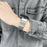 For Huawei Watch GT Runner 2 Titanium Alloy Watch Band Adjustable Bamboo Link Metal Strap - Silver - 5