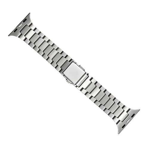 Stainless Steel Band for Apple Watch Ultra 3 2 1 49mm  /  Series 11 10 46mm  /  9 8 7 45mm  /  SE3 SE2 SE 6 5 4 44mm  /  3 2 1 42mm Titanium Alloy Replacement Strap with Magnetic Buckle - Silver - 1
