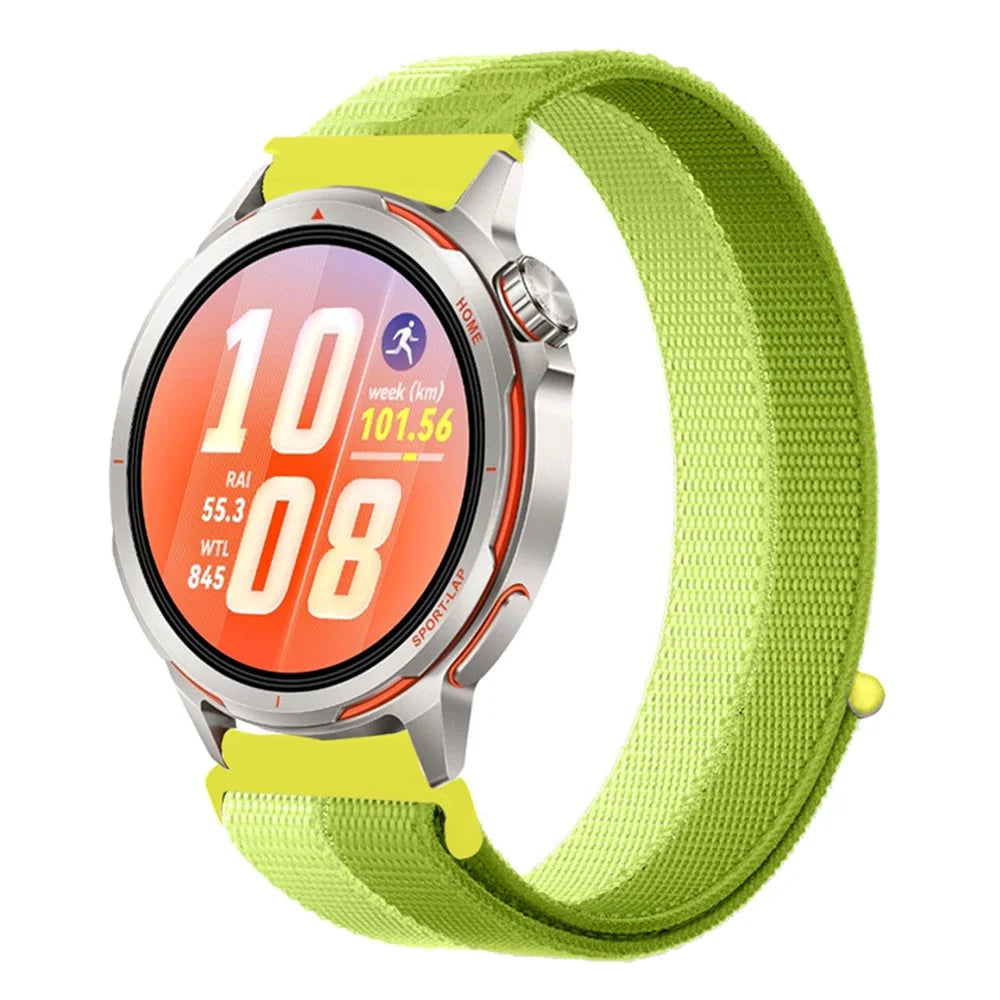 20mm Nylon Loop Watch Strap for Samsung Galaxy Watch7 44mm / 40mm / GarminActive 5 / Huawei Watch GT 3 Pro 43mm Elastic Sport Band - Green - 2