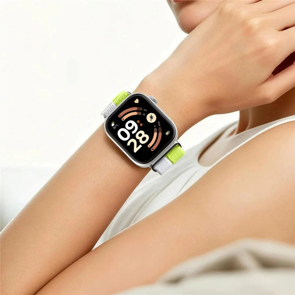 Nylon Strap for Xiaomi Smart Band 10 Pro / 9 Pro / 8 Pro / Redmi Watch 6 / 5 / 4 Sport Loop Band Breathable Wristband - Yellow - 4