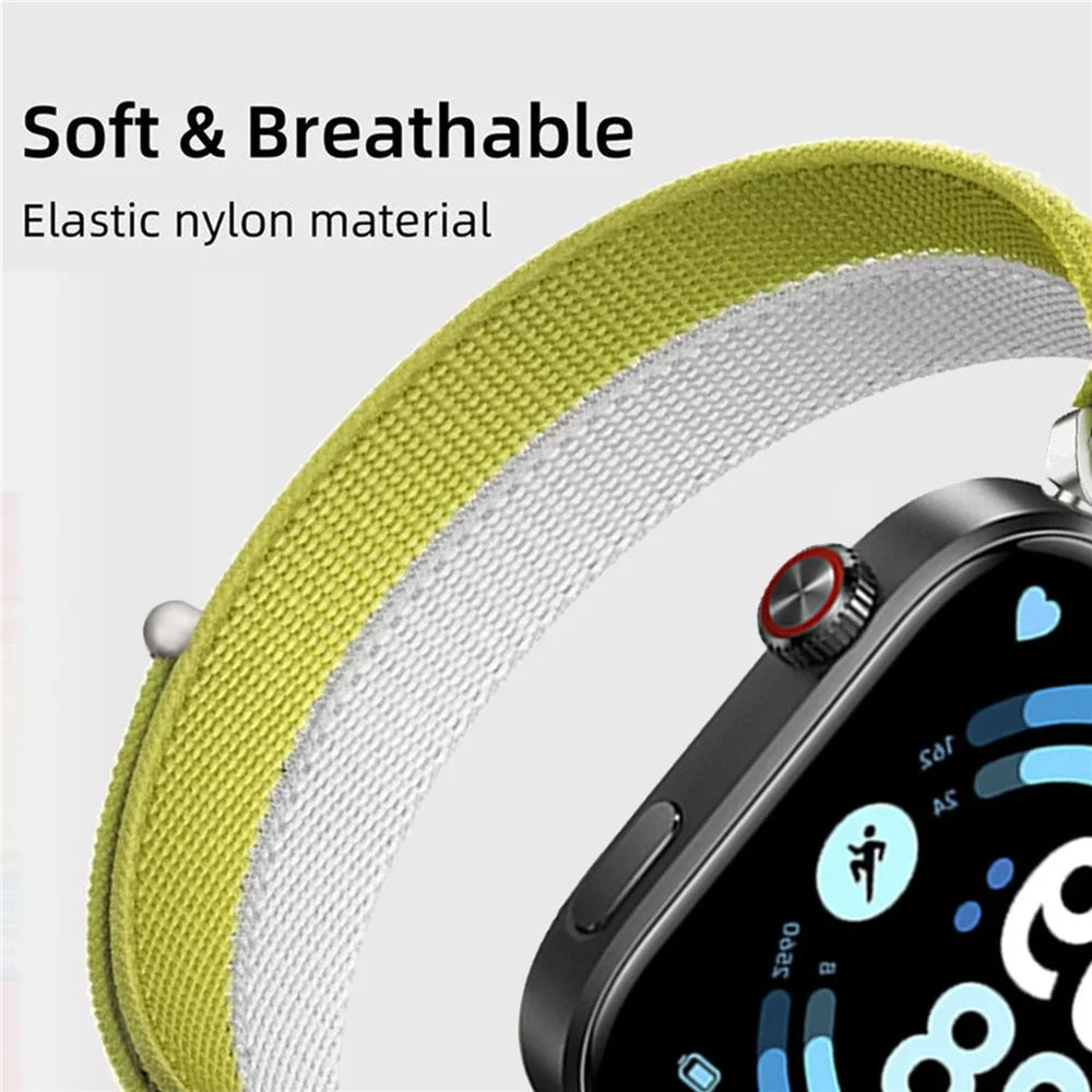 Nylon Strap for Xiaomi Smart Band 10 Pro / 9 Pro / 8 Pro / Redmi Watch 6 / 5 / 4 Sport Loop Band Breathable Wristband - Yellow - 6