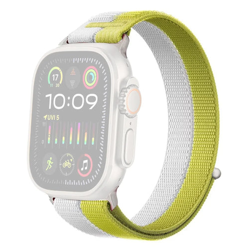 Watch Strap for Apple Watch Ultra 3 2 1 49mm / Series 11 10 46mm / 9 8 7 45mm / SE3 SE2 SE 6 5 4 44mm / 3 2 1 42mm Nylon Sport Loop Band - Yellow - 1