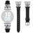 For Samsung Galaxy Watch 7 40mm / 44mm Bee Charm Band 20mm Leather Strap Replacement Wristband - Black - 1