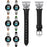 For Samsung Galaxy Watch 7 40mm / 44mm Bee Charm Band 20mm Leather Strap Replacement Wristband - Black - 5