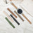 For Samsung Galaxy Watch 7 40mm / 44mm Bee Charm Band 20mm Leather Strap Replacement Wristband - Black - 6