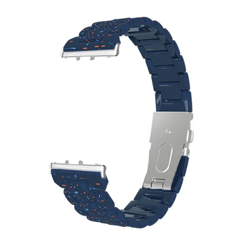 For Samsung Galaxy Fit3 Watch Band Splash Ink Pattern Hard PC Replacement Strap - Blue - 1